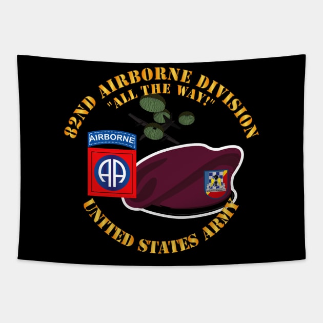82nd Airborne Div - Beret - Mass Tac - Maroon  - 82nd Avn Regt Tapestry by twix123844