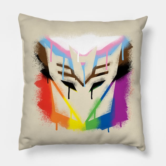 Pride Decepticon Pillow by candychameleon