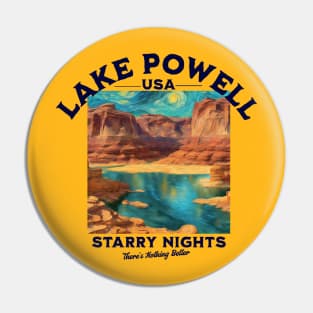 Lake Powell Starry Nights Van Gogh Style T-Shirt Pin