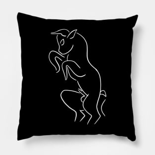 Bull Drawing Artwork Pillow