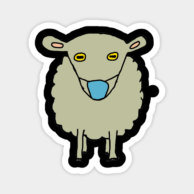 Anti-Mask Mask-Wearing Sheep Magnet by Mark Ewbie