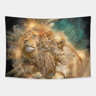 Lion Animal Wildlife Jungle Nature Safari Adventure Discovery Africa Digital Painting Tapestry