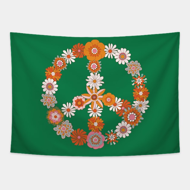 Floral Peace Tapestry by Creativity Haven