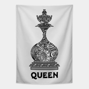 Queen Chess Piece Line Art // Chess Queen Tapestry