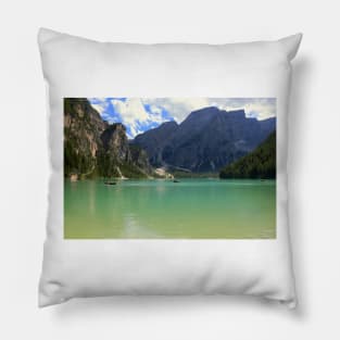 Boating on Lake Braies Pillow