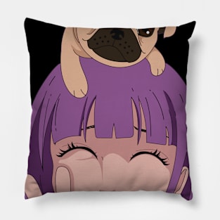 Pug Girl Pillow