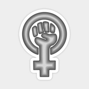 Gray Feminist Symbol Magnet