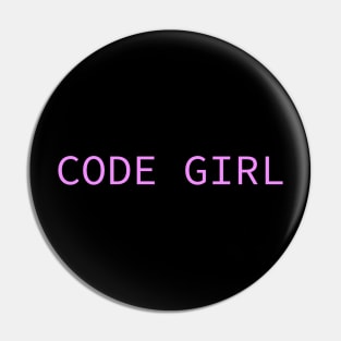 Code girl Pin