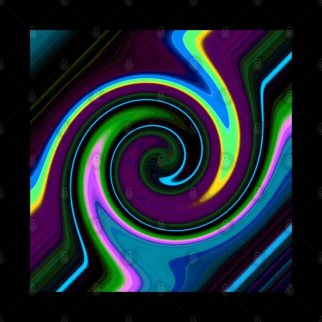 Swirl Retro Blue by BlakCircleGirl