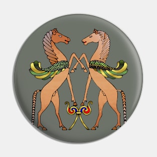 Winged horses Pin