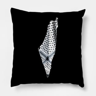 Palestine Resistance and Freedom Icon the Palestinian Kufiya Hatta Map Design Pillow