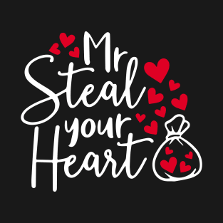 Funny Mr Steal Your Heart Valentines Day Boys Kids T-Shirt T-Shirt