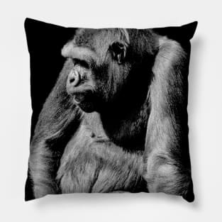 Gorilla Art  - Support Wildlife Pillow