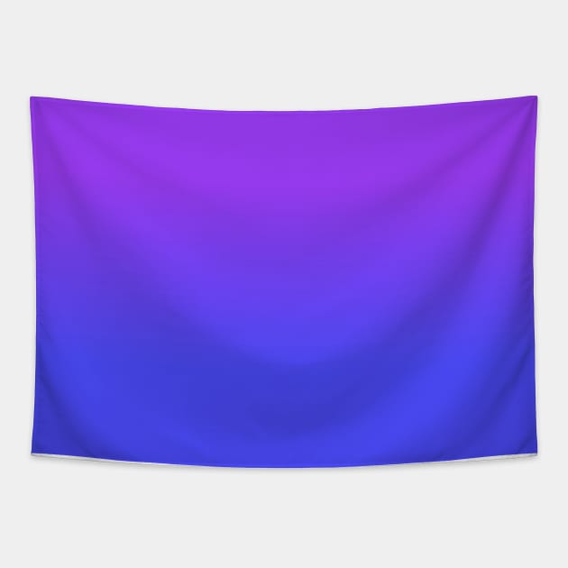 Neon Blue and Bright Neon Purple Ombré Shade Color Fade Tapestry by podartist