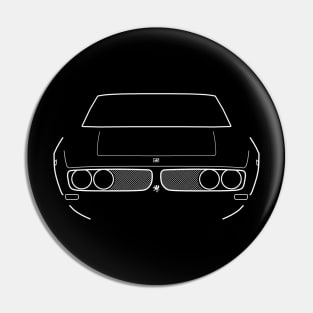 Iso Grifo classic grand tourer car white outline graphic Pin