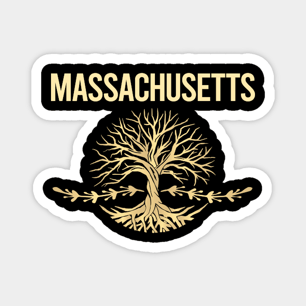 Nature Tree Of Life State Massachusetts Magnet by flaskoverhand