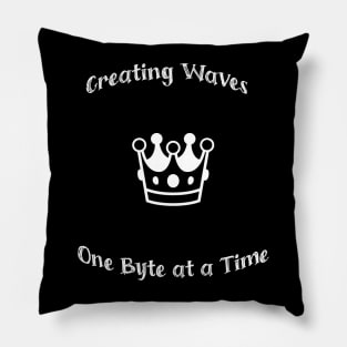 Creating Waves , One Byte at a Time Pillow