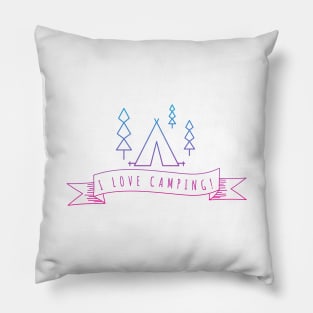 I Love Camping Pillow