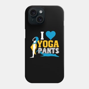I heart love yoga pants funny humor yoga Phone Case
