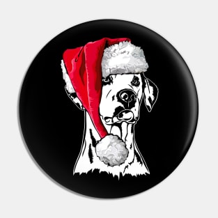 Funny Dalmatian Santa Christmas dog mom Pin