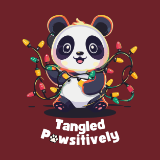 Cute TANGLED PAWSITIVELY panda T-Shirt