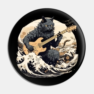 Cat guitar Kanagawa Wave Pin