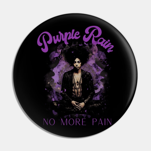 Prince Purple Rain No More Pain Pin by Celebrity Zen