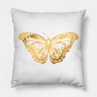 Gold Butterfly Pillow