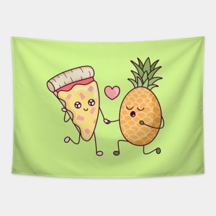 Pineapple Pizza Love Tapestry