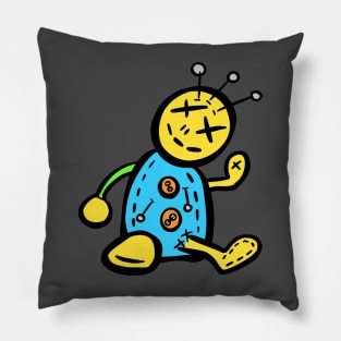 Voodoo Cartoon Doll Freaky Pin Joe Pillow