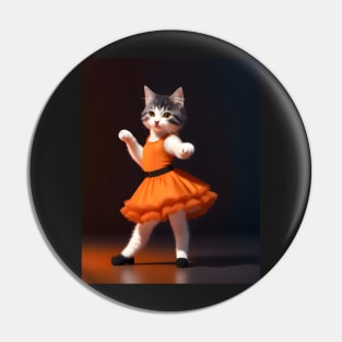 Dancing cat - Modern digital art Pin