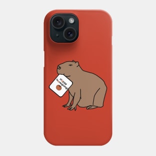 Capybara says Happy Thanksgiving Phone Case