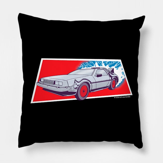 Back to Delorean Pillow by Malakian Art