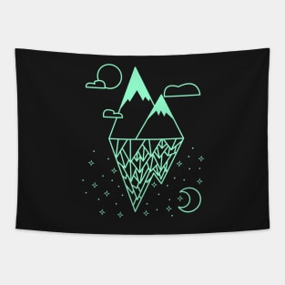 mountains geometric lineart Tapestry