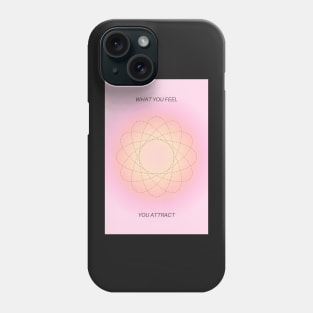 Positive Affirmation Pink and Orange Aura Phone Case