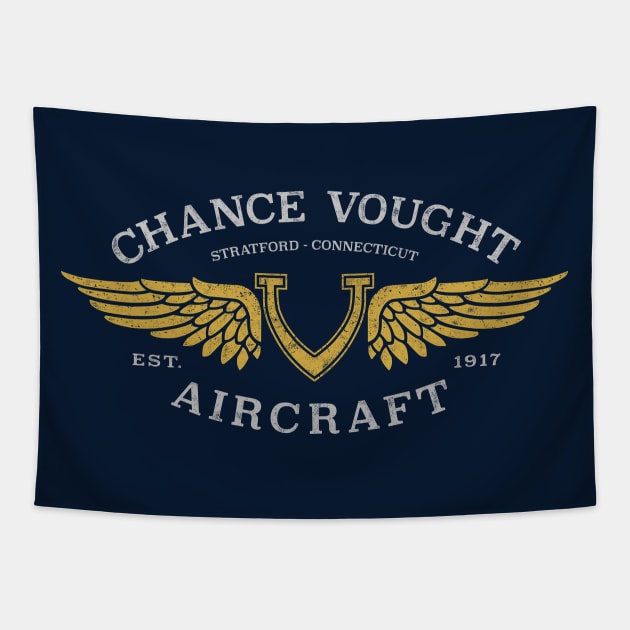 Chance Vought Aircraft Logo Tapestry by 909 Apparel