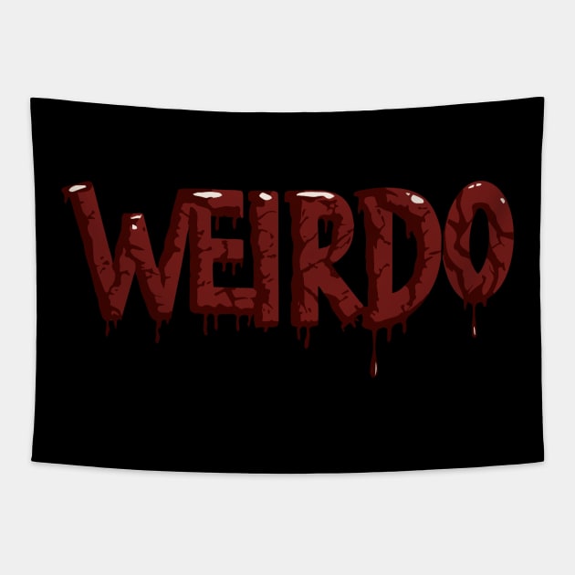 Weirdo Typography | Creepy Blood-Dripping Design Tapestry by diegotorres