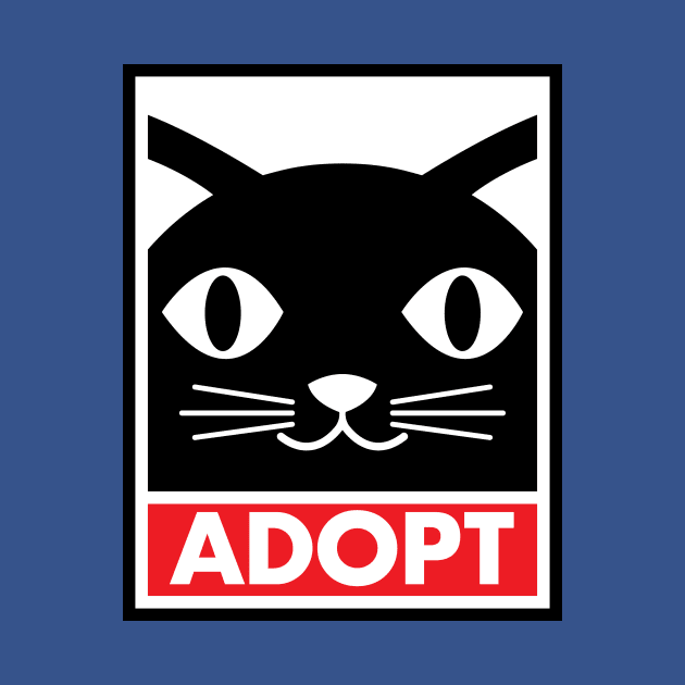 Adopt Don't Shop Cute Cat Pop Art by Hashtagified