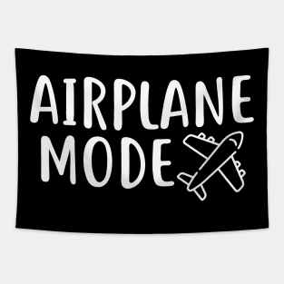 Airplane mode, travel design, adventure saying Tapestry