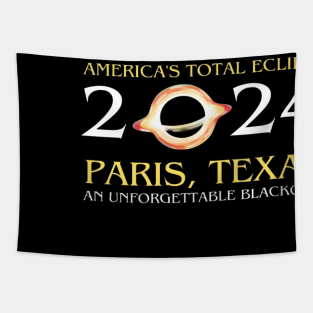 America's total eclipse 2024 Paris, texas an unforgettable blackout! Tapestry