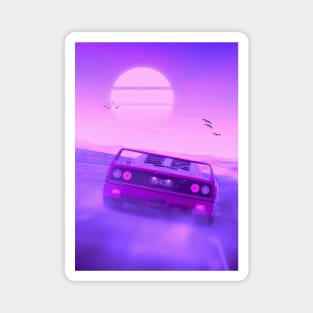 F40 synthwave Magnet