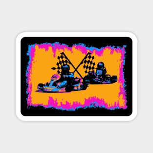 Race to the Finish - Go Kart Racers Magnet