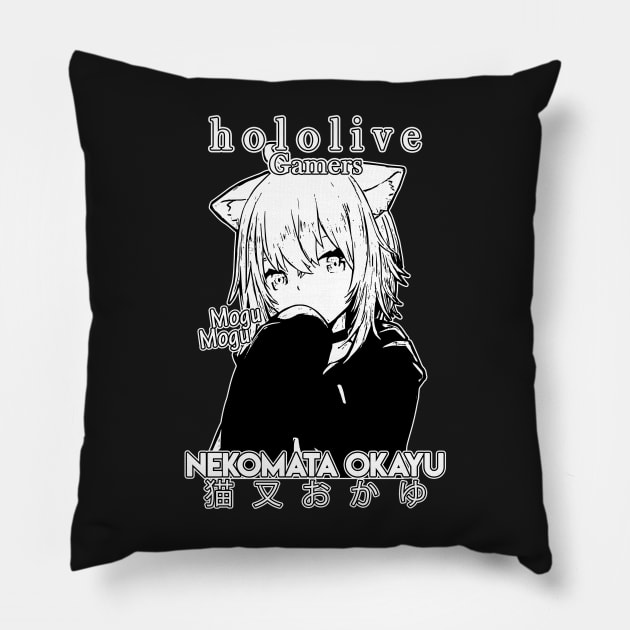 Nekomata Okayu Gamers Hololive Pillow by TonaPlancarte