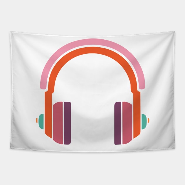 Head Phones Colour Tapestry by TheNativeState