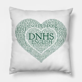 DNHS English - Green Text Pillow