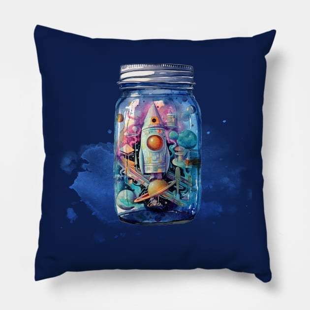 Space Jar Pillow by ginkelmier