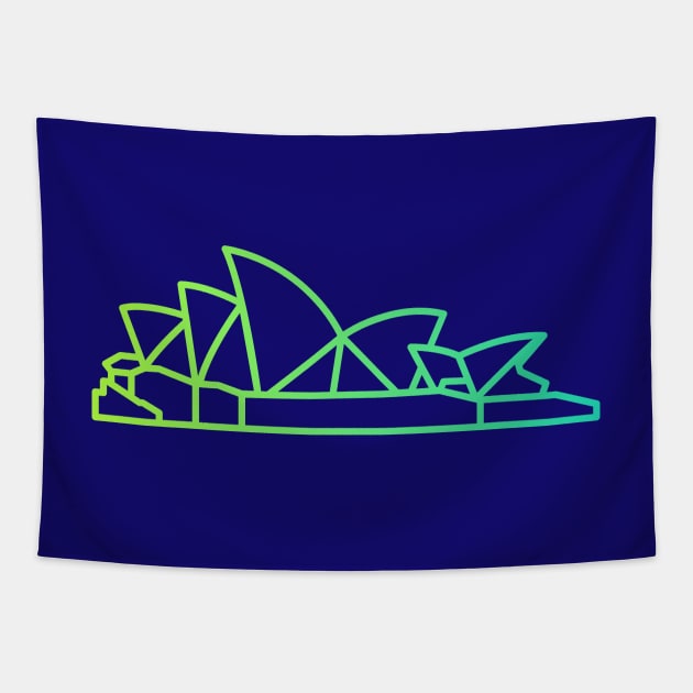 Sydney opera house - Icon Tapestry by Lionti_design