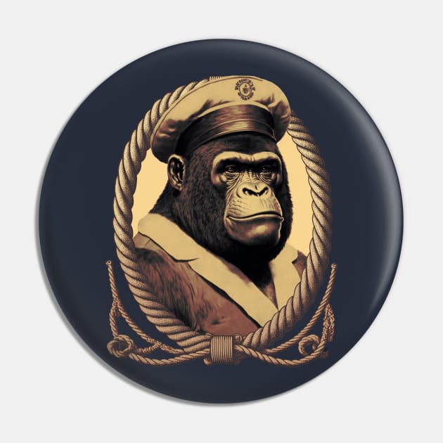 Sailor Gorilla Pin by MitchLudwig