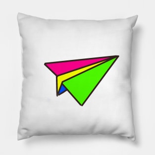 Color paper airplane Pillow