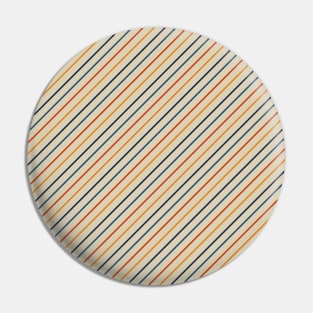 Yellow Blue Orange Retro Color Stripes Pattern Pin